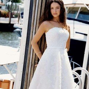 Tea length wedding gown